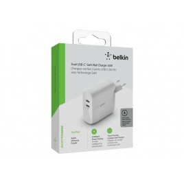 Cargador USB-C Belkin Boost Charge 60W 2X USB-C White