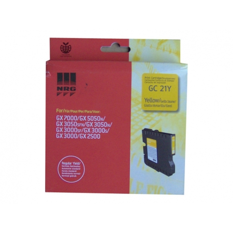 Cartucho GEL Ricoh GC21 Yellow GX3000 GX3050 GX5050 1000 PAG