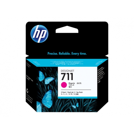 Cartucho HP 711 Magenta Designjet T120 T520 Pack 3U