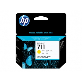 Cartucho HP 711 Yellow Designjet T120 T520 Pack 3U