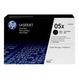 Toner HP 05X Black Gran Capacidad Dualpack P2055 2X 6500 PAG