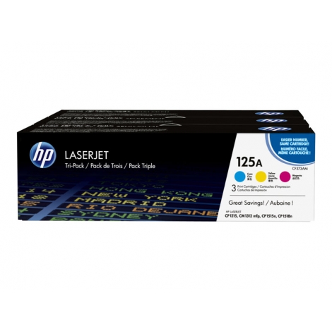 Toner HP 125A Multipack CP1215 CM1312 CP1515 CP1518 3X 1400 PAG