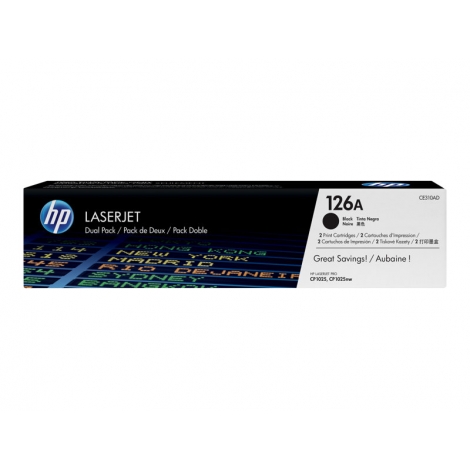 Toner HP 126A Black Dualpack CP1025 2X 1200 PAG