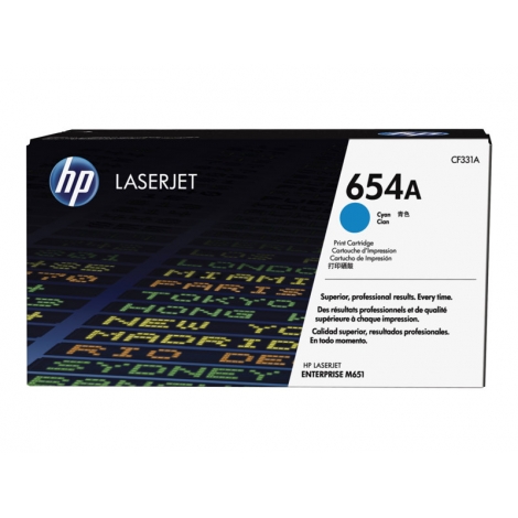 Toner HP 654A Cyan MFP M651 15000 PAG