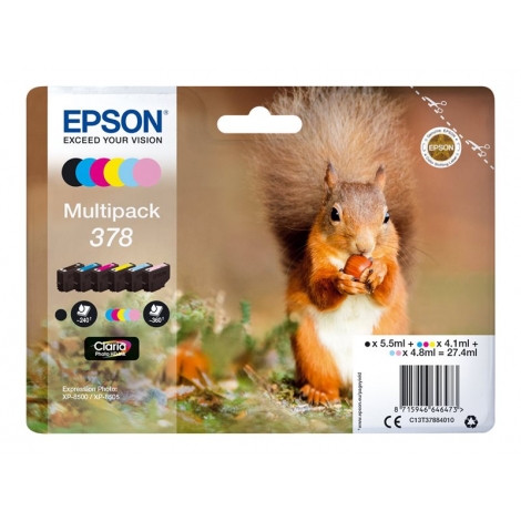 Cartucho Epson 378 Multipack Expression Photo XP-8605 XP-8700