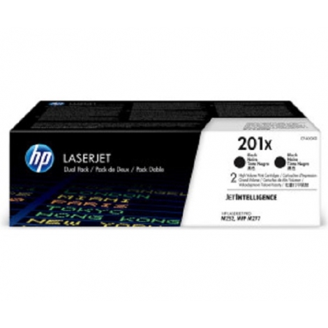 Toner HP 201X Black Gran Capacidad Dualpack M252 MFP M277 2X 2800 PAG