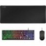 Teclado + Mouse + Alfombrilla XXL Mars Gaming Macpx H-MECH Iluminado Black