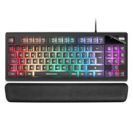 Teclado Mars Gaming Mkax Keyboard H-MECHANICAL Iluminado RGB Completo Black