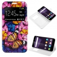 Funda Movil HT Flip Cover Dibujos Butterfly ZTE Blade A6