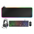 Teclado + Mouse Mars Gaming Mcpex H-MECHANICAL Iluminado RGB Black + Auriculares + Alfombrilla