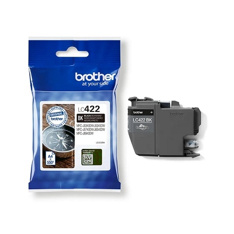 Cartucho Brother LC422 Black MFC J5340DW J5740DW J6540DW J6940DW 550 Paginas