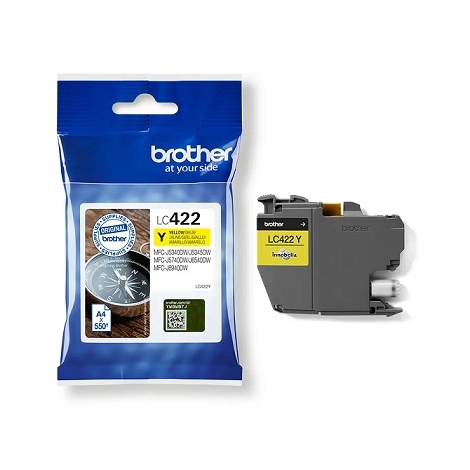 Cartucho Brother LC422 Yellow MFC J5340DW J5740DW J6540DW J6940DW 550 Paginas