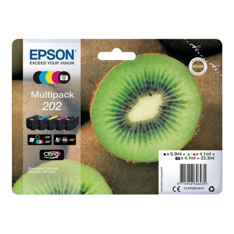 Cartucho Epson 202 Multipack Claria Premium XP-6000/XP-6005