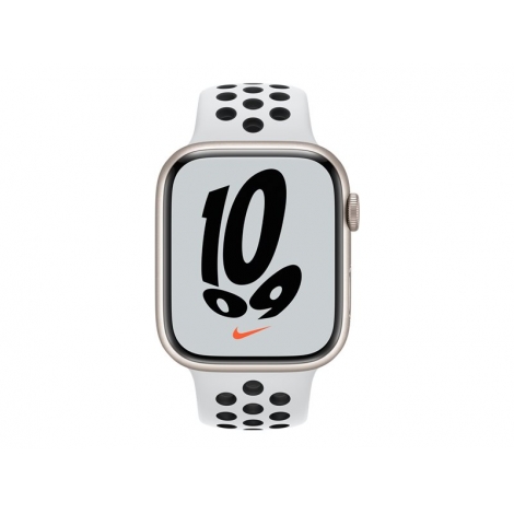 Apple Watch Nike Serie 7 GPS 45MM Starlight Aluminium + Correa Nike Sport Pure Platinum/Black