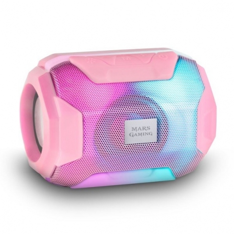 Altavoz Bluetooth Mars Gaming Msbax 10W Micro SD FM USB RGB Pink