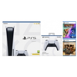 Consola Sony PS5 825GB + Ratchet&Clank + Uncharted + Dualsense White