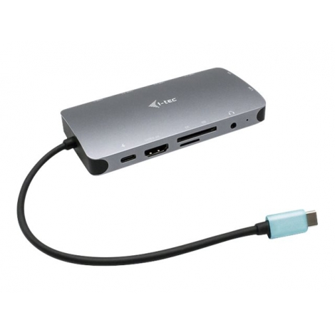 Puerto Replicador USB-C I-TEC HDMI + RJ45 + VGA + 3Xusb 3.1 + USB-C + SD + Micro SD + Jack