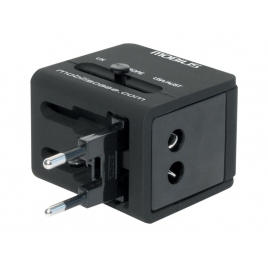 Cargador USB Mobilis Black Travel 2Xusb