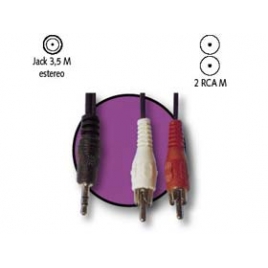 Cable Kablex Audio Jack 3.5MM Macho / 2X RCA Macho 5M