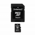 Memoria Micro SD 64GB Intenso Class 10 + Adaptador SD