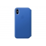 Funda iPhone X Apple Leather Case Electric Blue