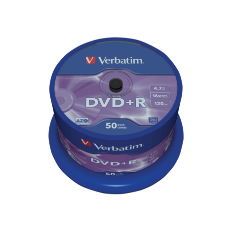 DVD+R Verbatim 4.7GB 16X Lata 50U