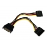 Adaptador Startech Fuente de Alimentacion Sata Macho / 2X Sata Hembra