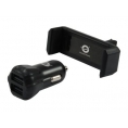 Cargador USB Conceptronic 5V 2Xusb para Coche + Soporte
