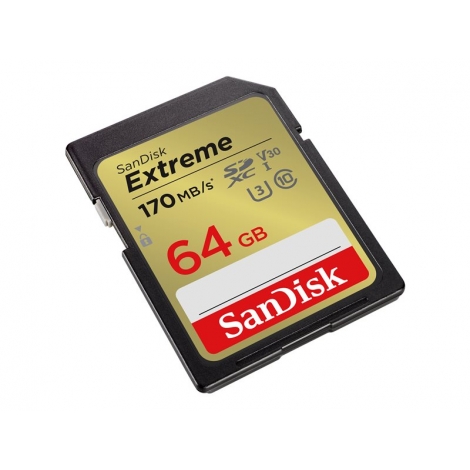 Memoria SD 64GB Sandisk Extreme V30 UHS 3 Class 10