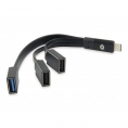 HUB Conceptronic USB-C 3 Puertos 1Xusb 3.0 + 2Xusb Black
