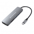 Puerto Replicador USB-C Conceptronic HDMI + 2Xusb 3.0 + USB-C + SD + Micro SD