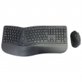 Teclado + Mouse Conceptronic Wireless Ergonomic Orazio20 Black