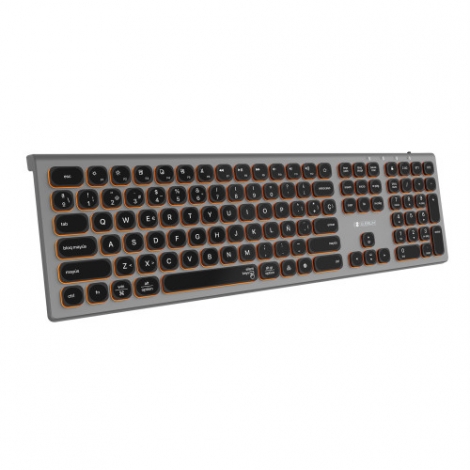 Teclado Subblim Bluetooth / 2.4GHZ Dual Master Iluminado Grey/Black