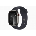 Apple Watch Series 9 GPS + Cell 41MM Graphite Stainless Steel + Correa Sport Band Midnight M/L