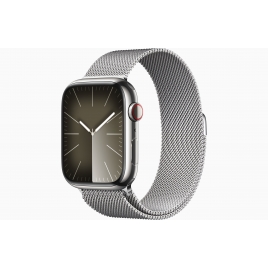 Apple Watch Series 9 GPS + Cell 41MM Silver Stainless Steel + Correa Milanese Loop Silver