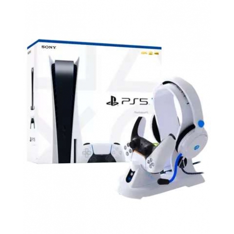 Consola Sony PS5 825GB Chasis C + Station Gaming Ultimate C6-400 con Auriculares