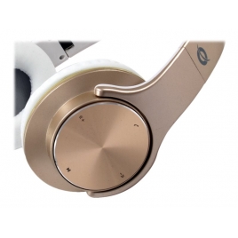 Auricular + MIC + Altavoces Conceptronic Bluetooth Micro SD White / Gold