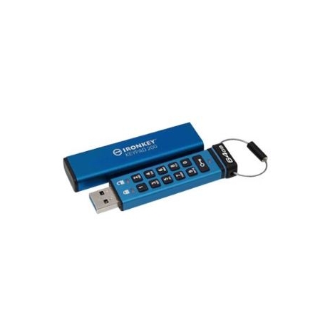 Memoria USB 3.2 64GB Kingston Ironkey Keypad 200 Cifrado Blue