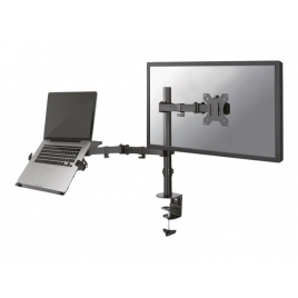 Soporte Monitor Escritorio Newstar 2 Brazos 10-27" Monitor + Portatil Vesa 75/100 Montaje Pinza