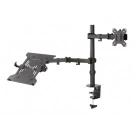 Soporte Monitor Escritorio Newstar 2 Brazos 10-27" Monitor + Portatil Vesa 75/100 Montaje Pinza