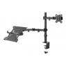 Soporte Monitor Escritorio Newstar 2 Brazos 10-27" Monitor + Portatil Vesa 75/100 Montaje Pinza