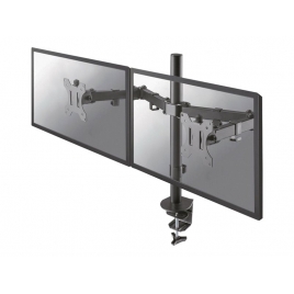 Soporte Monitor Escritorio Newstar 2 Brazos 10-32" Vesa 75/100 Montaje Pinza Black