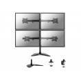Soporte Monitor Escritorio Newstar NM-D335D 4 Monitores Black