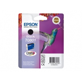 Cartucho Epson T0801 Black Stylus Photo R265/R285/R360/Rx560/Rx585/Rx685/Pw700w/Px800fw