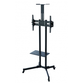 Soporte Monitor Suelo Movil Tooq 37-70" Ruedas Black