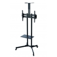 Soporte Monitor Suelo Movil Tooq 37-70" Ruedas Black