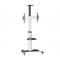 Soporte Monitor Suelo Movil Tooq 37-70" Silver/Black