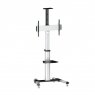 Soporte Monitor Suelo Movil Tooq 37-70" Silver/Black