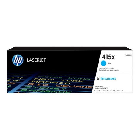 Toner HP 415X Cyan Gran Capacidad M454 M479 6000 PAG