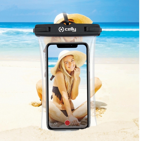 Funda Movil Celly Touchbag Waterproof Hasta 7" Black